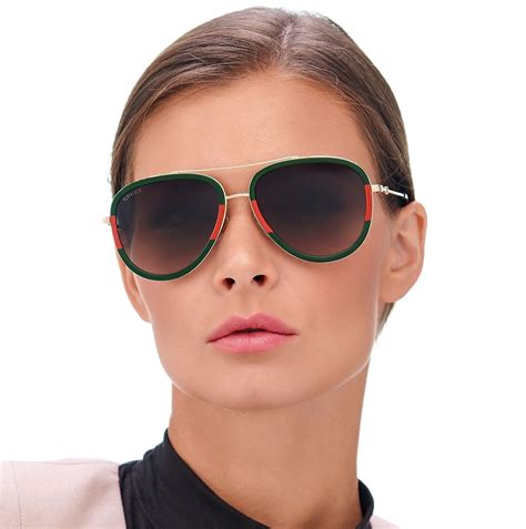 red and green gucci aviator sunglasses|gg0062s 003.